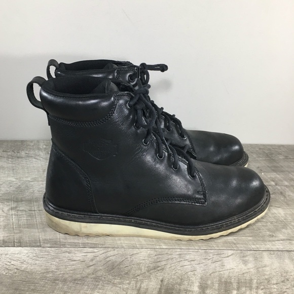 Harley-Davidson Motorcycle Hickman D93774 Lace Up Leather Mens